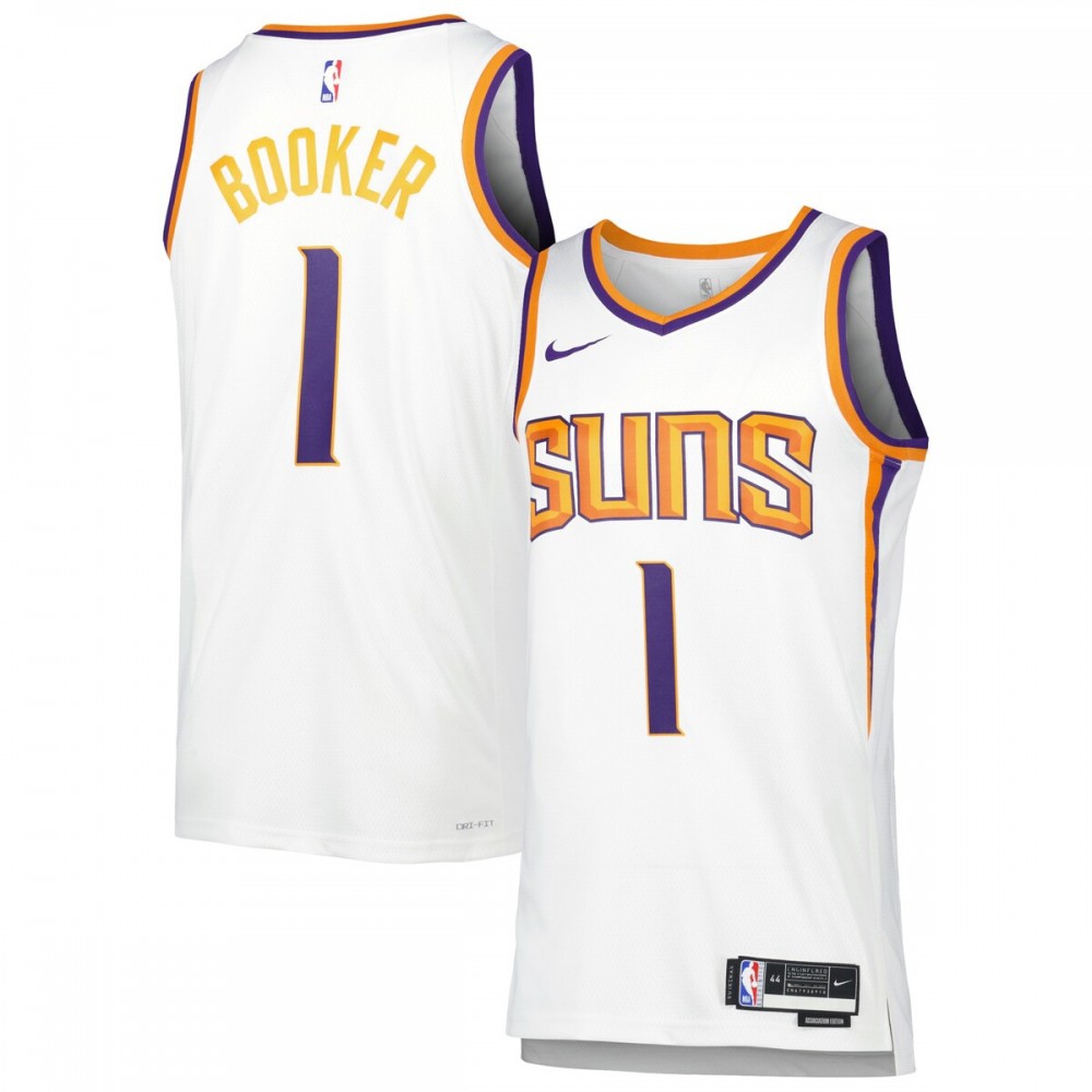 Devin Booker Phoenix Suns Unisex 2022/23 Swingman Jersey - Icon Edition - White-Pro Kit Vault | Brand New 26/27 Sports Jerseys